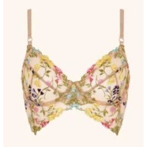 Gooseberry Intimates Wildflower Longline Floral Bra in Floral